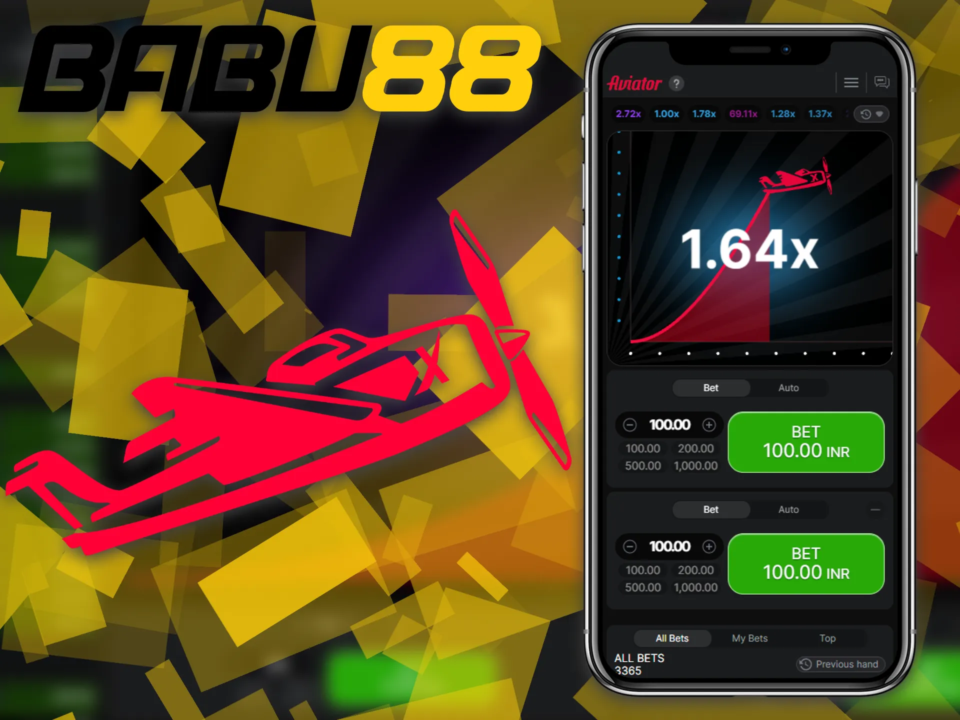 You can play Aviator using the Babu88 mobile app.