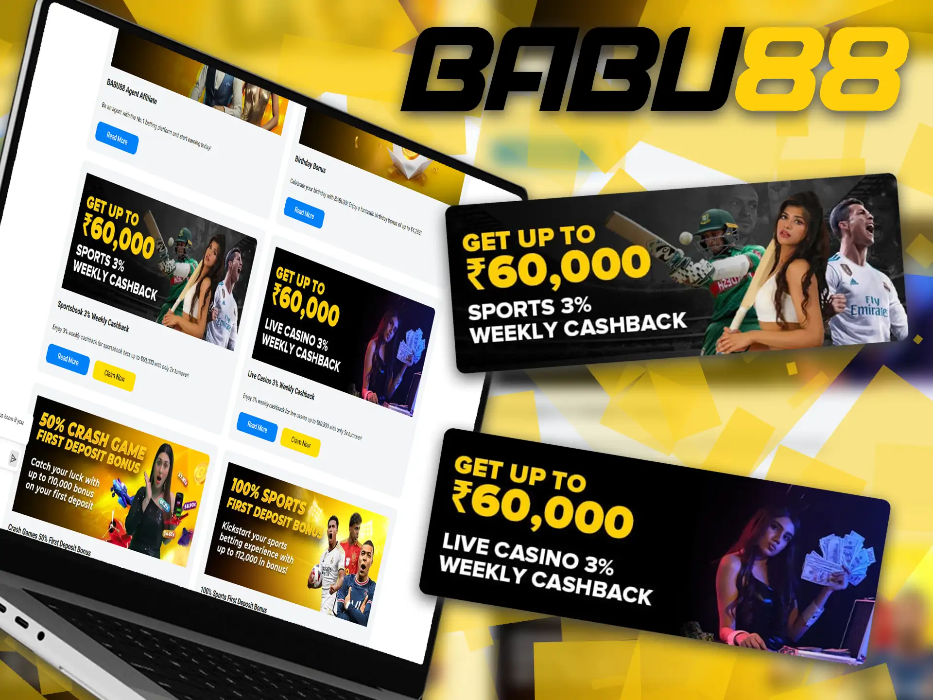 Get cashback for sports betting and casino games at Babu88.