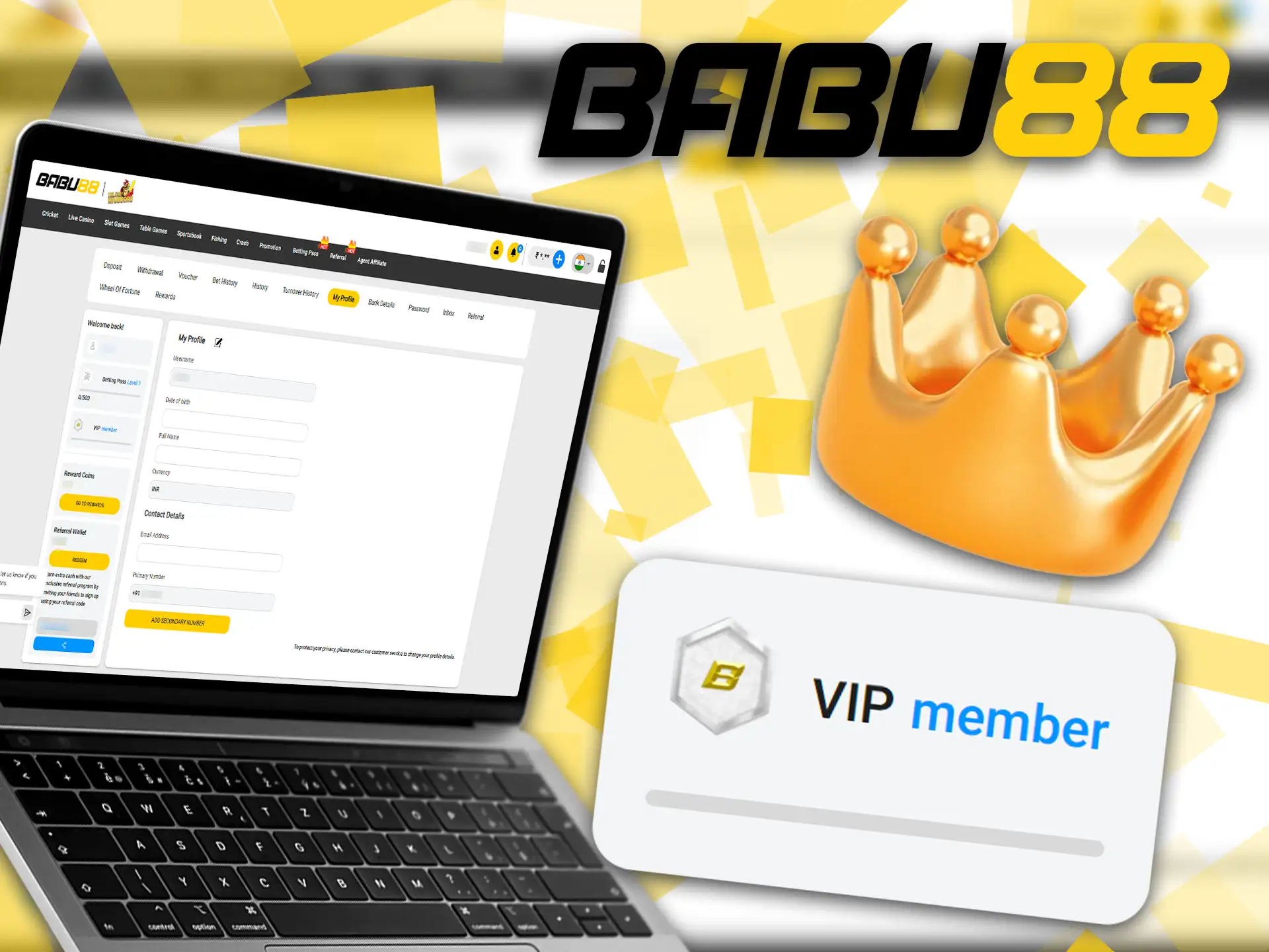 Become a VIP member of Babu88 and get unique features.