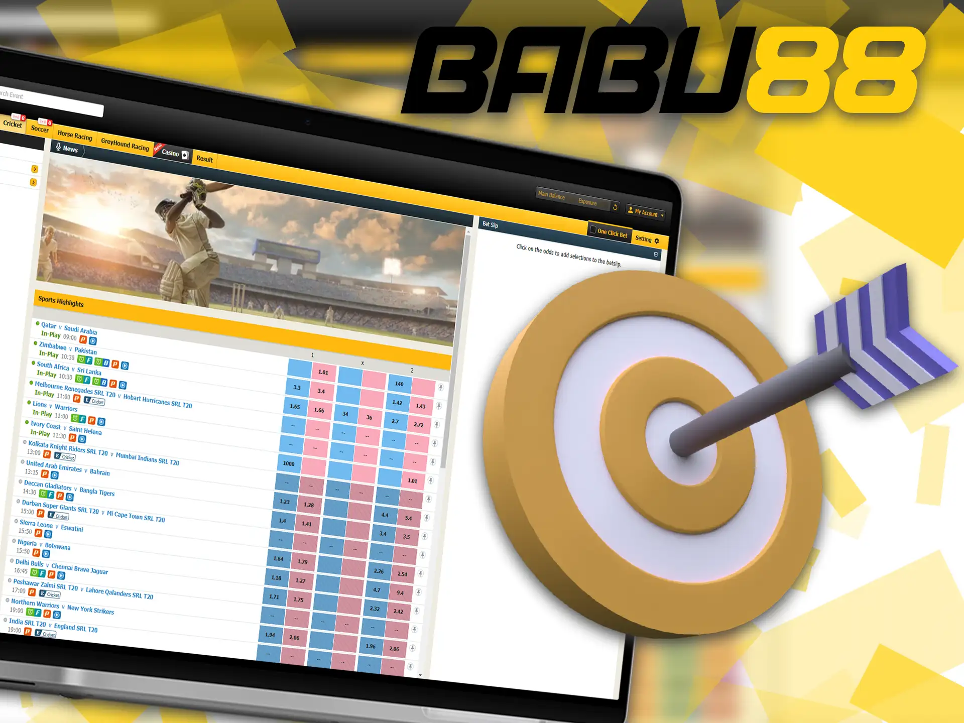 Start your cricket betting at Babu88.