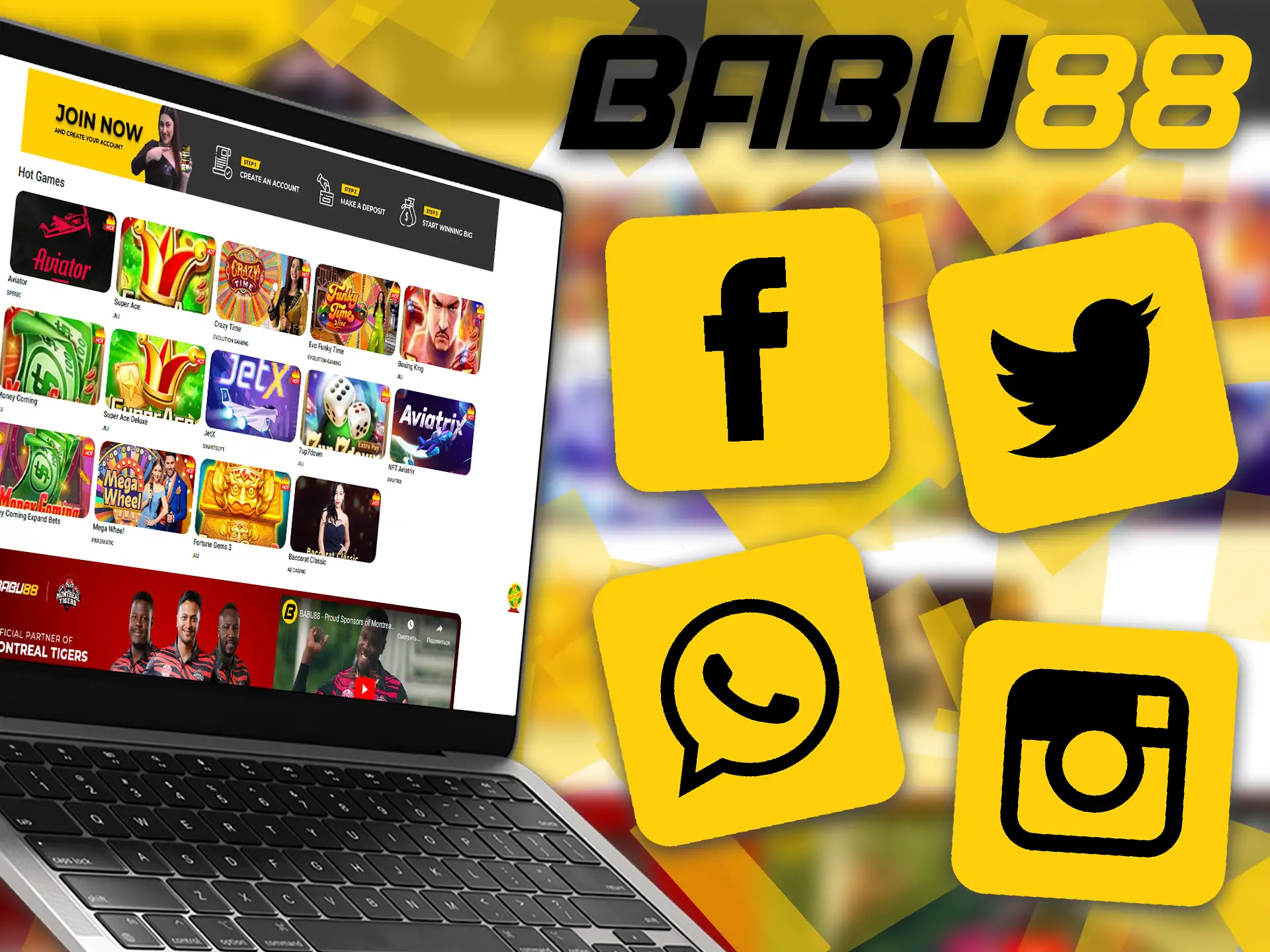 Another way to contact Babu88 support is through social media.