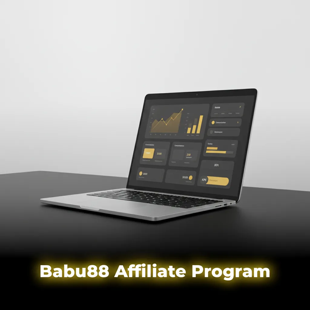 Babu88 Affiliate Program banner: promote, earn revenue share, real-time tracking, assets, and manager support