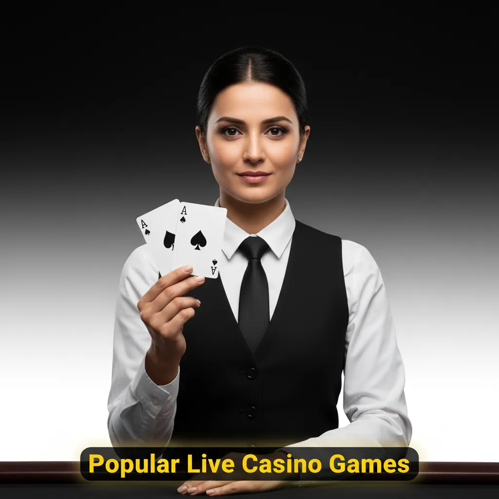 Popular live casino games: Andar Bahar, Teen Patti, Lightning Roulette, Speed Baccarat, Infinite Blackjack, Crazy Time.