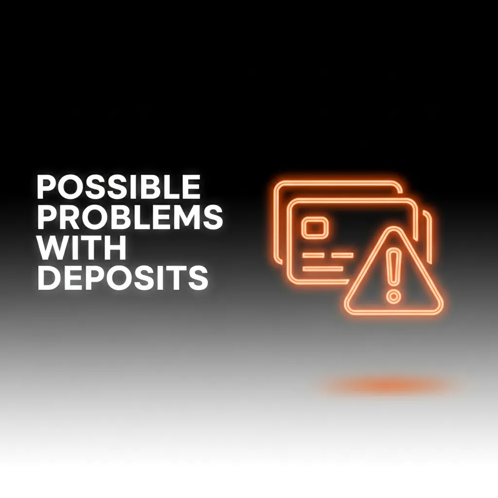 Possible deposit problems and fixes: UPI not received, wrong VPA, limits exceeded, wrong crypto network, KYC pending.