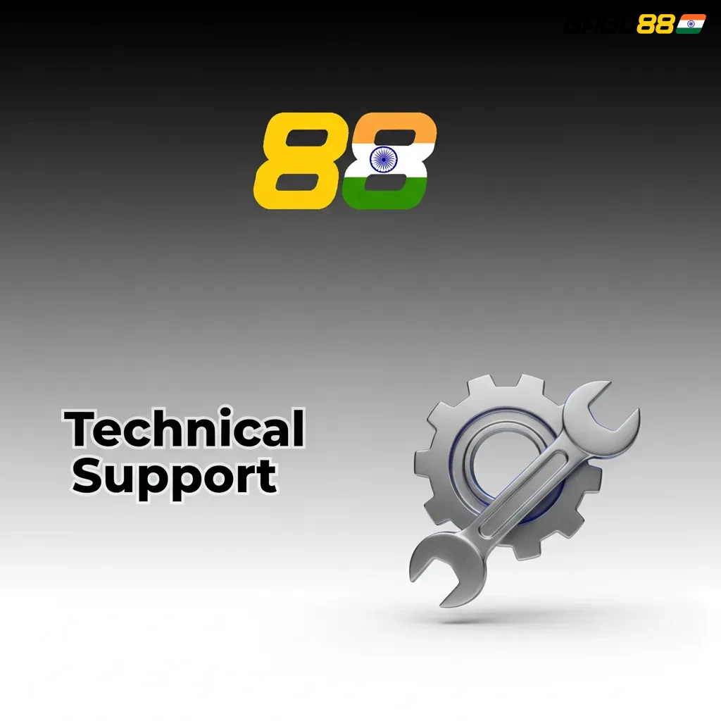 Technical support graphic: headset agent with chat, email, phone icons, 24/7 help for login, payment, app, game issues.