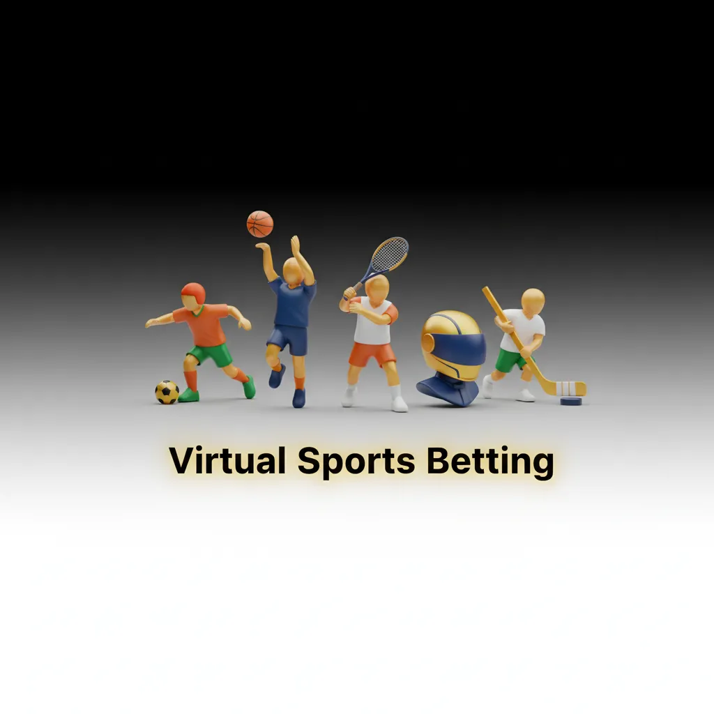 Betting interface with virtual football, cricket, horse racing, and tennis icons, highlighting 24/7 quick events.
