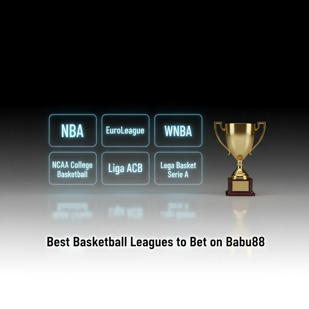 Babu88 basketball betting leagues: NBA, WNBA, EuroLeague, EuroCup, BCL, FIBA, NBL, with pre-match and live markets.