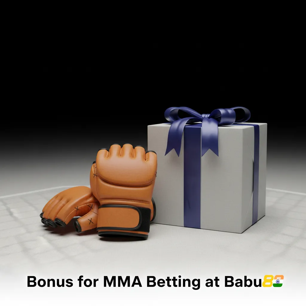 Babu88 MMA betting bonus banner: 100% first deposit match up to ₹10,000; wagering terms apply.