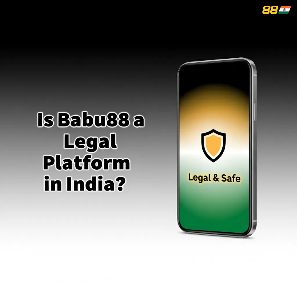 Is Babu88 legal in India? Graphic showing state-specific laws, international licence, KYC/AML, privacy, 18+, responsible play