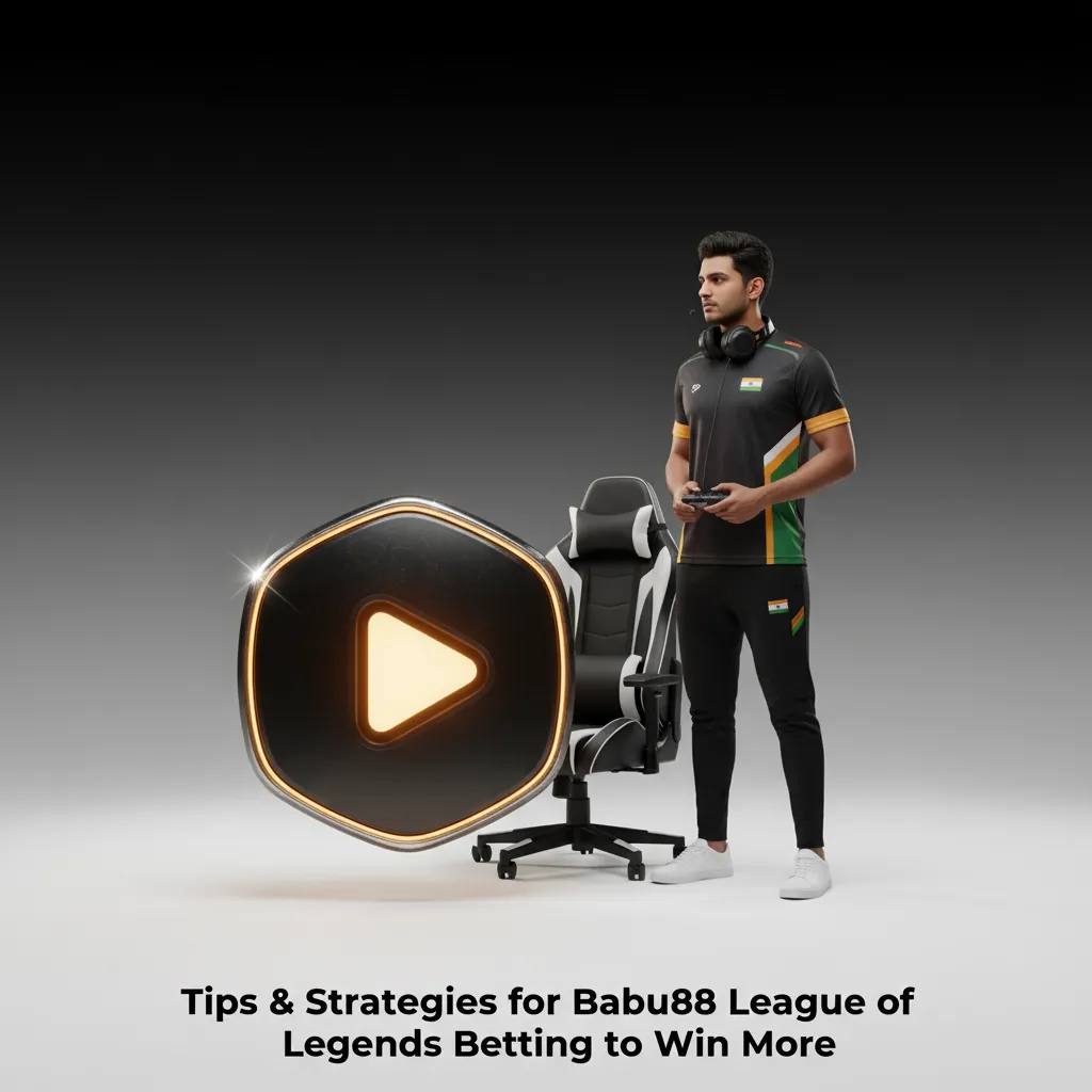 Infographic: Babu88 LoL betting tips—bankroll, research, roster moves, patches, draft, blue side, odds shopping.