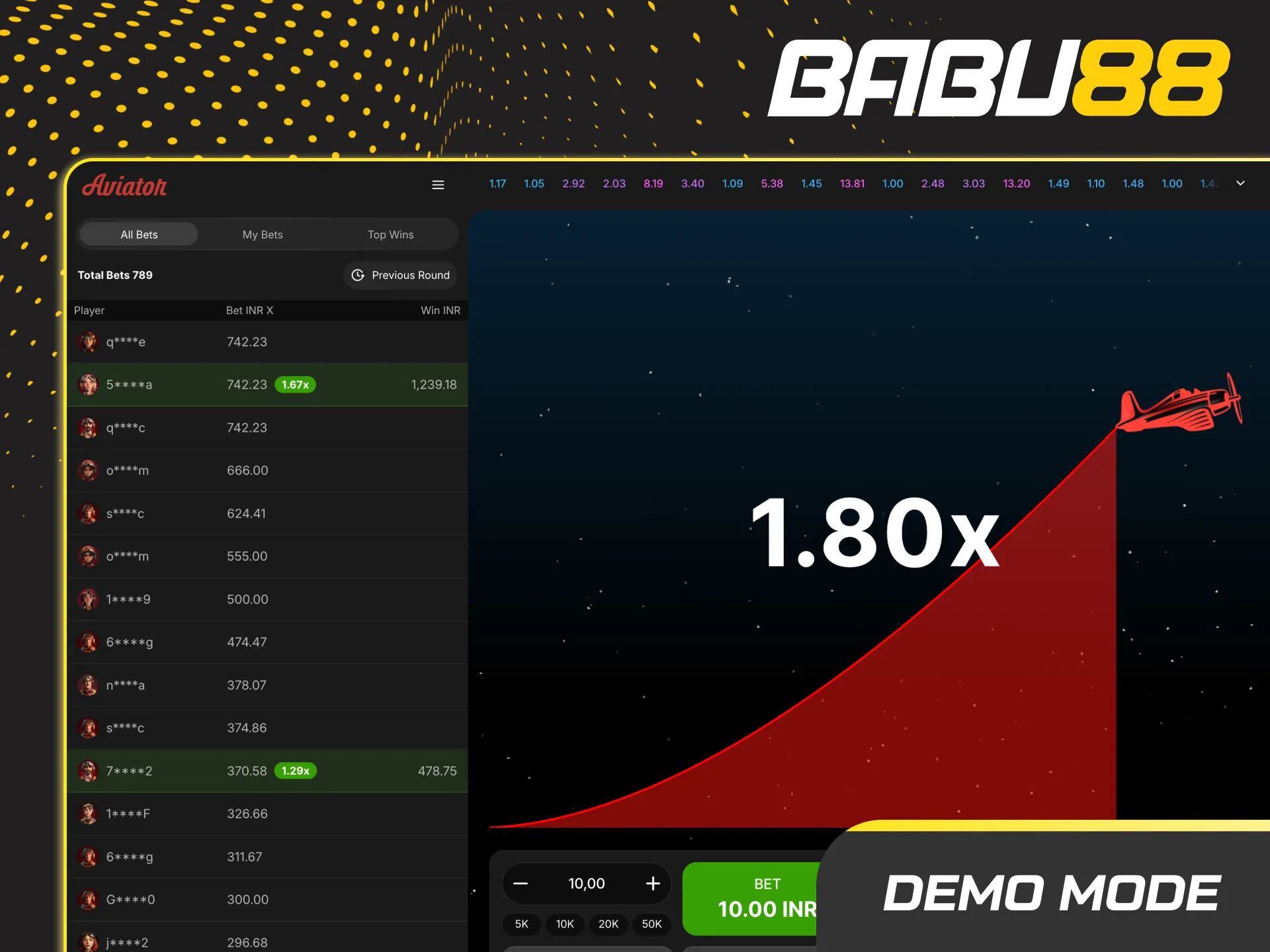 Practice your timing for free by using the Aviator demo mode on Babu88 before wagering real money.