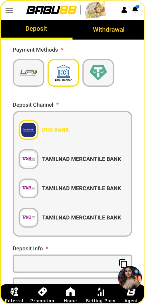 Use localized methods to deposit and claim your Babu88 bonuses.