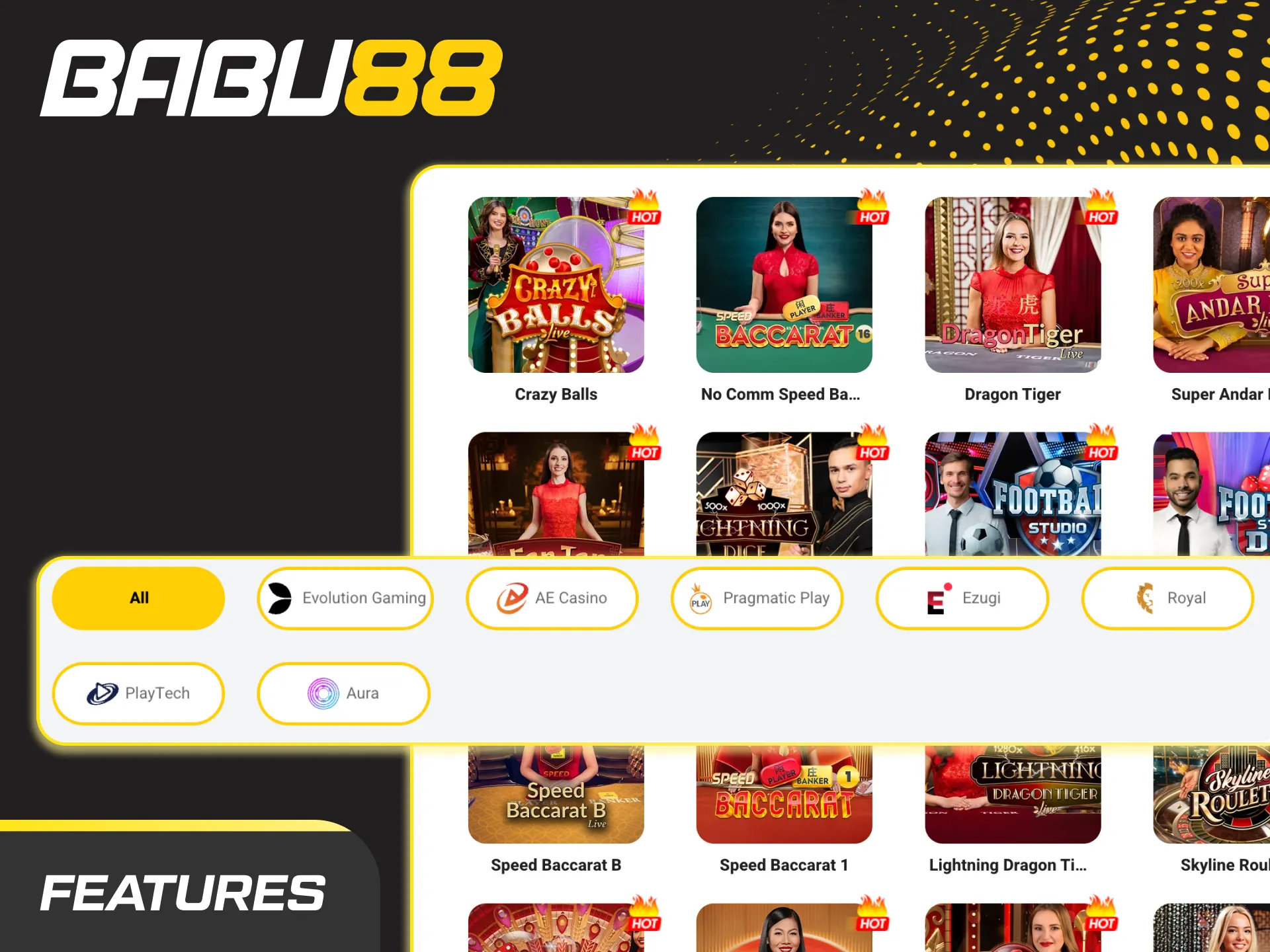 Babu88 Casino features: UPI/Paytm payments, Android/iOS app, Teen Patti & Andar Bahar, clear promos, responsible play tools.