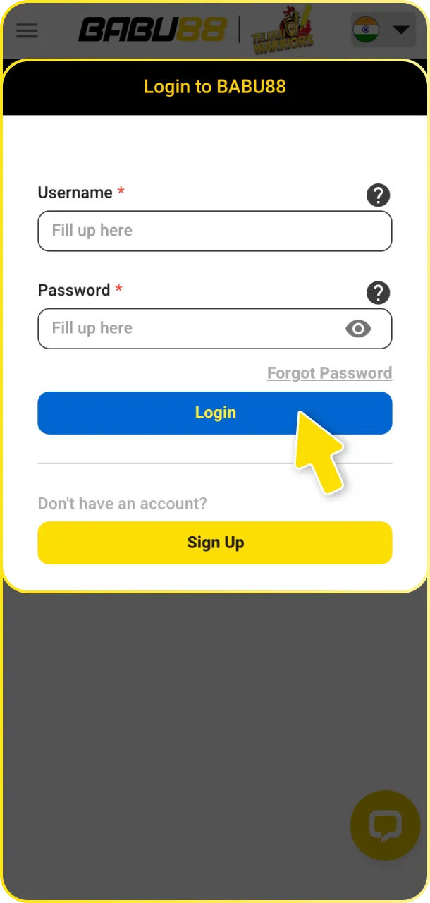 Log in and verify your profile to secure your Babu88 account.
