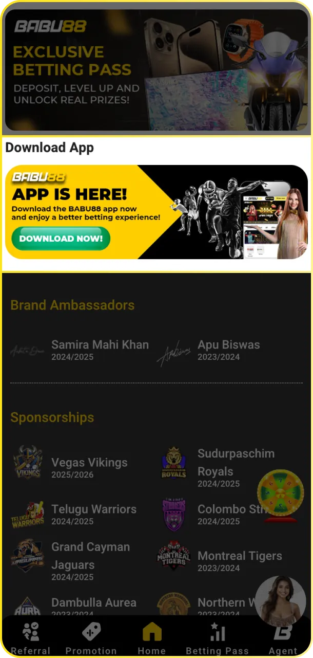 Choose Android or iOS to download the compatible Babu88 Formula 1 app.