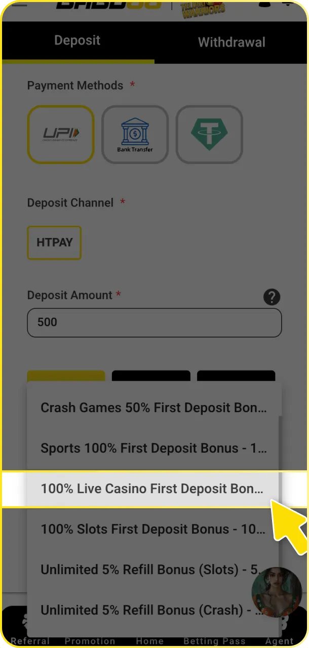 Claim the welcome bonus after reading the Babu88 live casino rules.