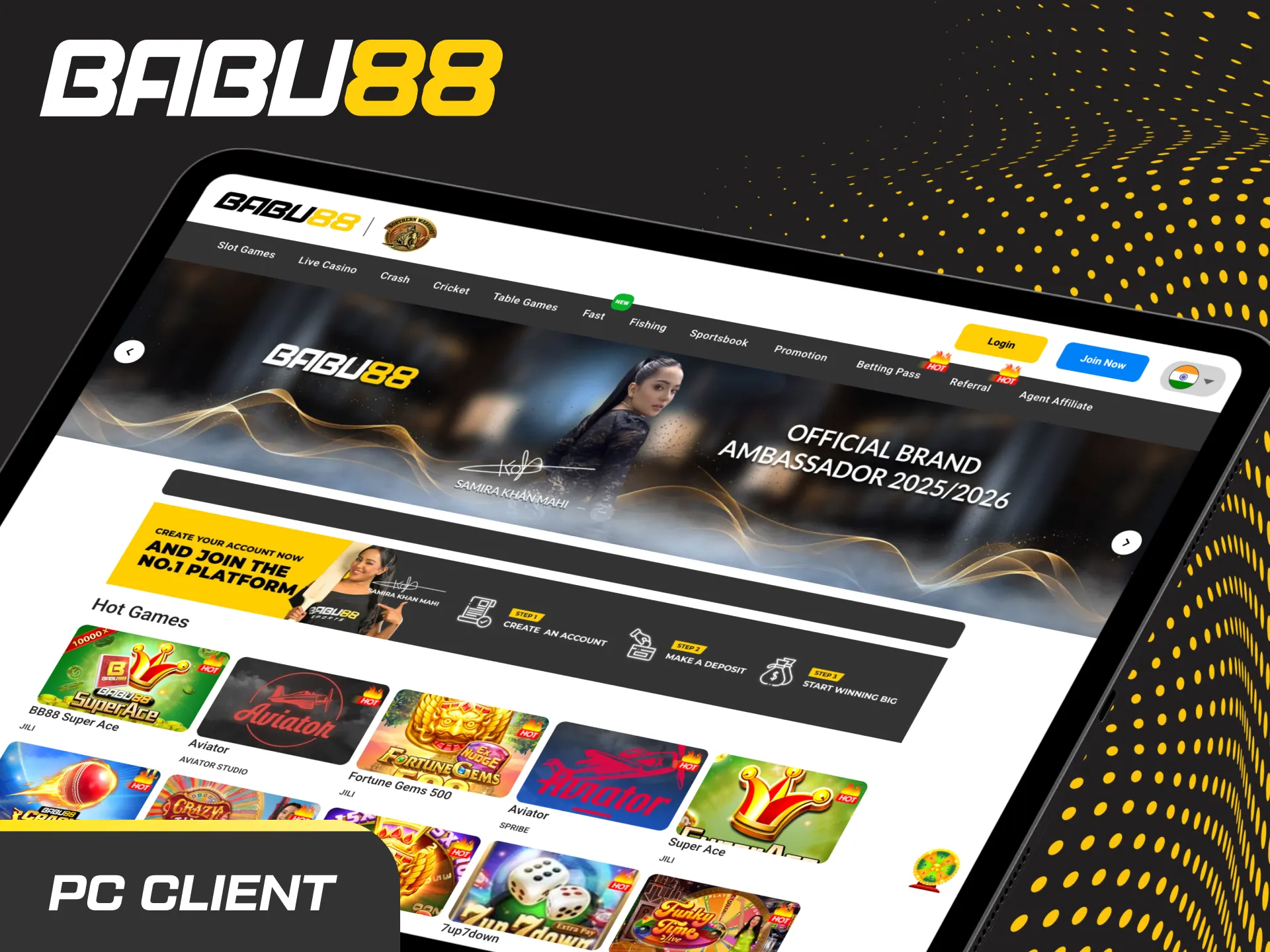 No desktop client needed—bet and play casino games on Windows and macOS via website; works on Chrome, Edge, Safari, Firefox.